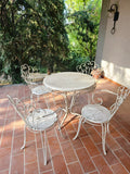 Set da giardino vintage in ferro battuto anni 70