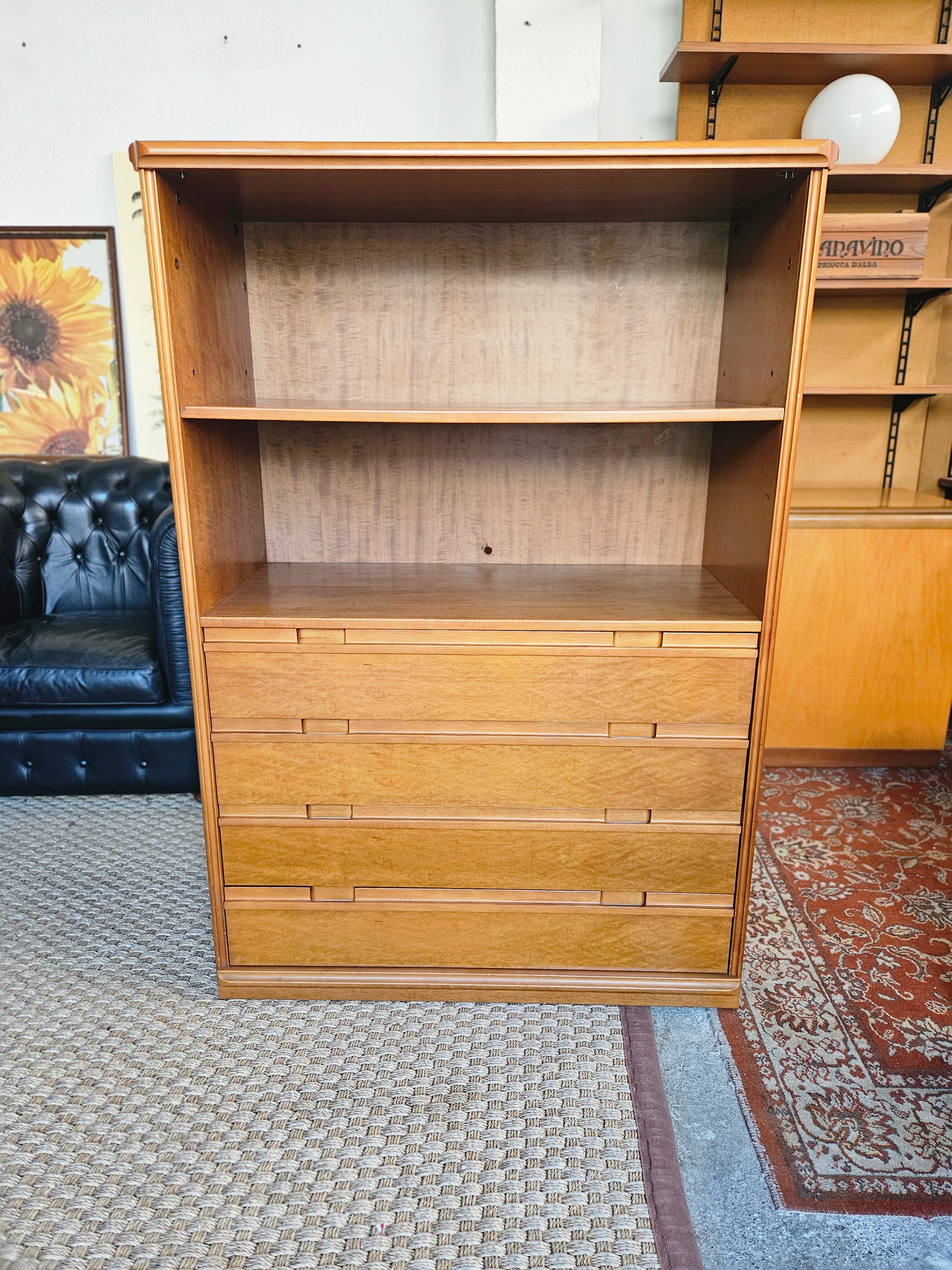 LIBRERIA VINTAGE CON CASSETTIERA