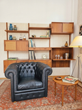 POLTRONA CHESTERFIELD ANNI 70 IN PELLE