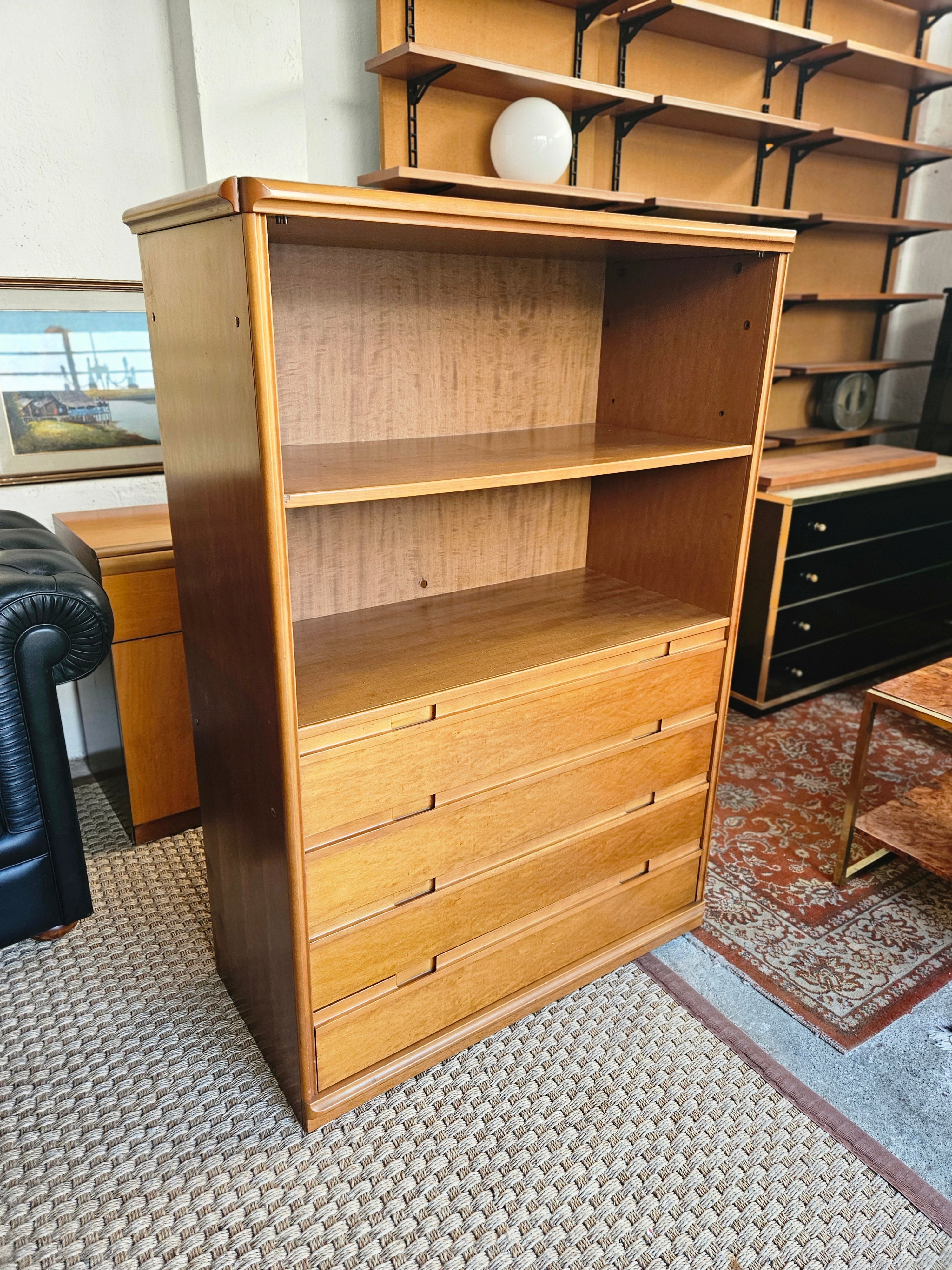 LIBRERIA VINTAGE CON CASSETTIERA